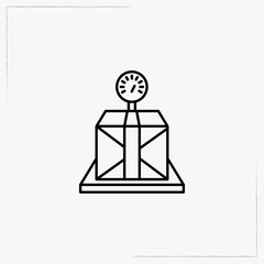 parcel box line icon