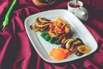 Mexican chicken with vegetables