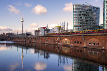 berlin spree river and cityscape