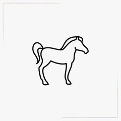 horse line icon