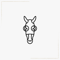 Fototapeta na wymiar horse line icon