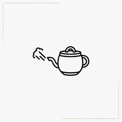 tea pot line icon