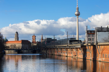 berlin spree river and cityscape