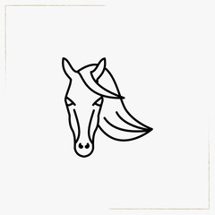 horse line icon - 192714824
