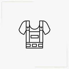 building overalls line icon