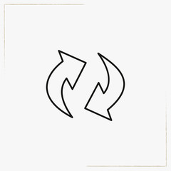 arrows line icon