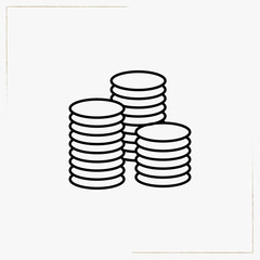 coins line icon
