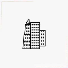 skyscraper line icon