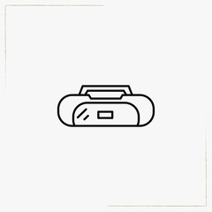 audio cassette player line icon