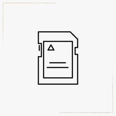 micro card line icon