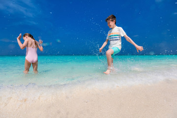 Kids having fun at beach