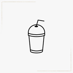 coffee cup line icon