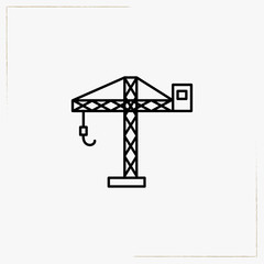 crane line icon