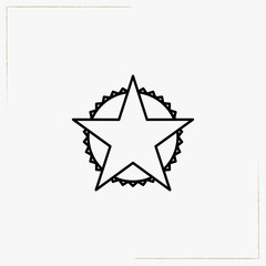 Obraz premium star line icon