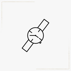 watch line icon