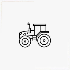 tractor line icon
