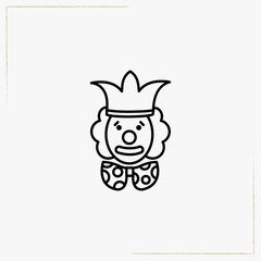 clown line icon