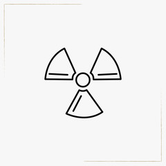 radioactive line icon