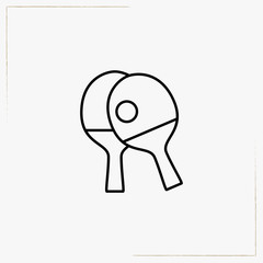 table tennis line icon