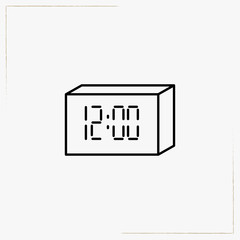 electronic table watch line icon