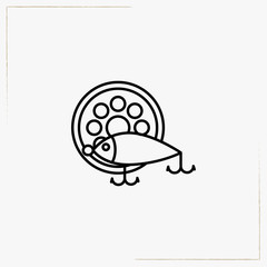 coil for fishing line icon