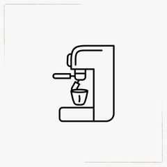 coffee machine line icon