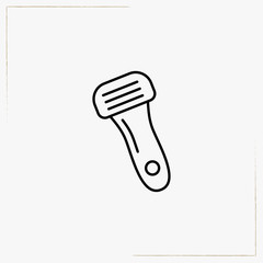 electrical shaver line icon