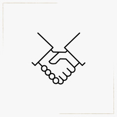 partnership line icon
