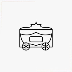 brougham line icon