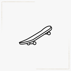 skate board line icon