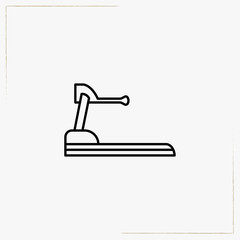 treadmill line icon