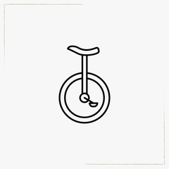 one wheel cycle line icon