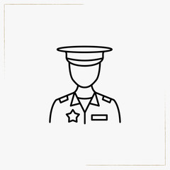 policeman line icon