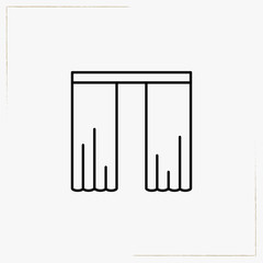 curtains line icon