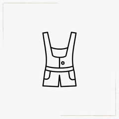 overalls line icon