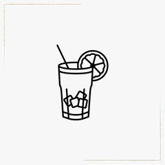 cocktail line icon