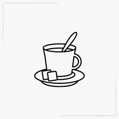 cup of tea line icon