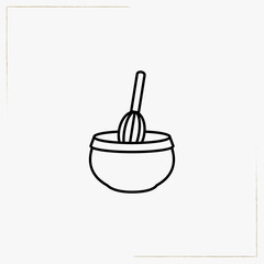 whisk line icon