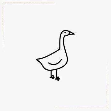 goose line icon