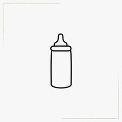 child milk bottle line icon