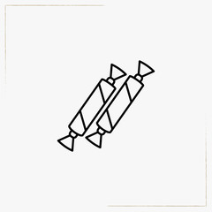 candies line icon