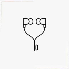 earphones line icon