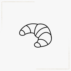 croissant line icon