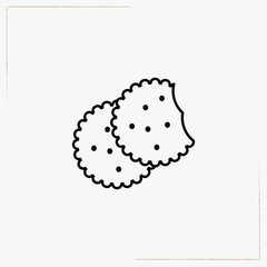 biscuit line icon