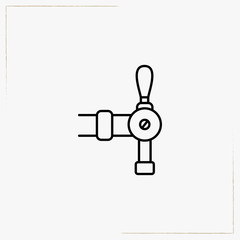 beer machine handle line icon