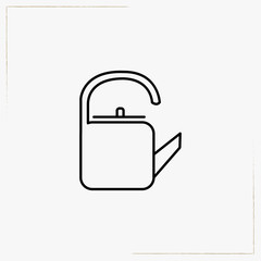 camping tea pot line icon