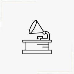 gramophone line icon