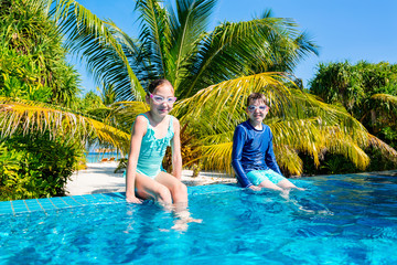 Kids in swimming pool