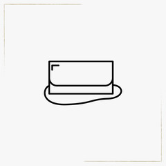 lady purse line icon