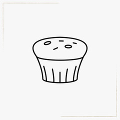 cup cake line icon